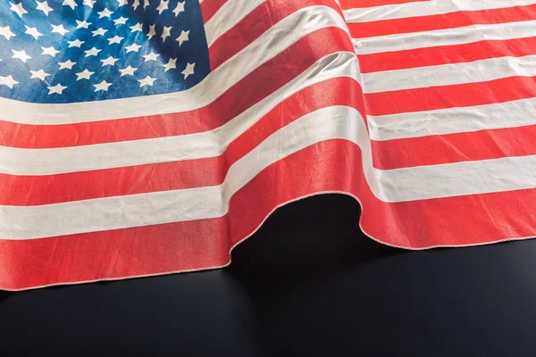Bandeira Americana Fundo Escuro — Fotografia de Stock