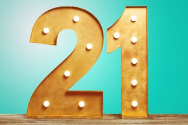 Ampulleri parlayan ile büyük plastik numaraları