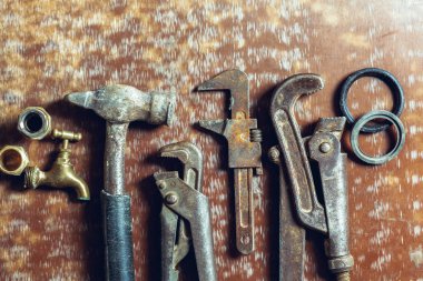 Çeşitli iş araçları yakından görmek 