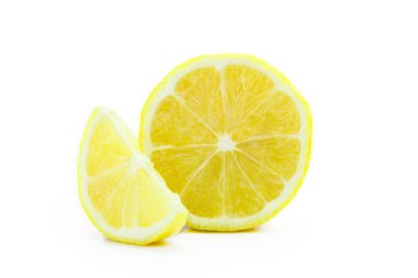 Limon beyazda izole