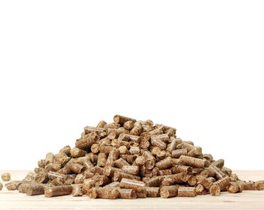 wooden pellets isolated on white background  clipart