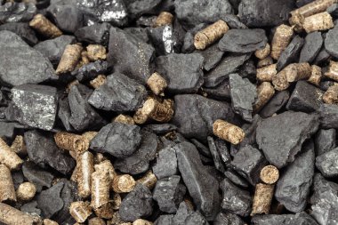 Coal and biomass pellet clipart