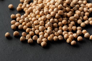 Makro çekim ham soya fasulyesi