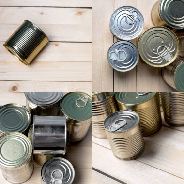 Yiyecek yığılmış kutular yakından görmek 