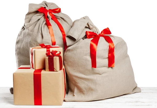 クリスマス ギフトの完全な袋 — ストック写真