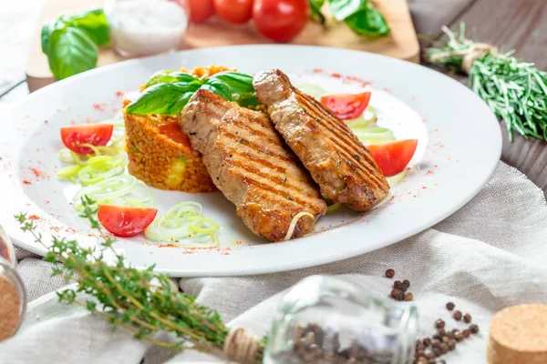 Filetes Con Grañones Kuskus — Foto de Stock