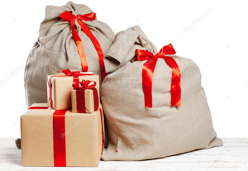 christmas sack full of gifts 