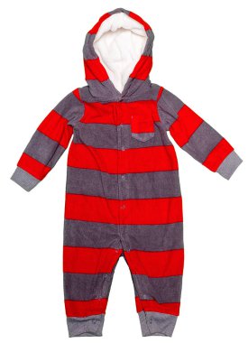 Beyaz arka plan üzerinde izole bebek giysileri