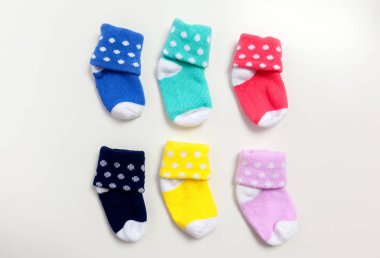 şirin çocuk çorap izole üzerinde beyaz arka plan