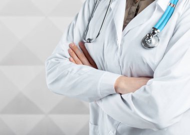 bir stetoskop ile doktor, yakın çekim