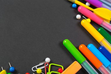 çeşitli renkli Kırtasiye, yakından görmek 