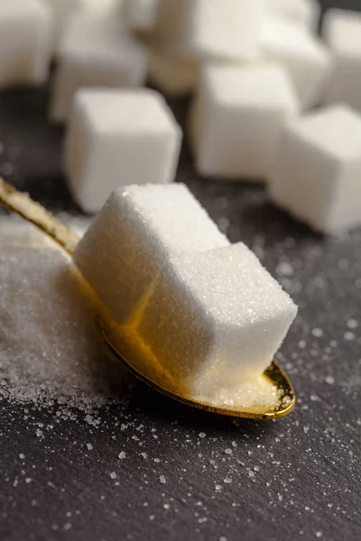 Background Sugar Cubes Background Close — Stock Photo, Image