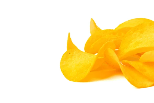 Kartoffelchips Isoliert Auf Weißem Hintergrund — Stockfoto