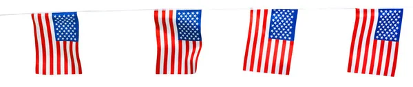 Amerikanische Flagge Isoliert Auf Weißem Hintergrund — Stockfoto