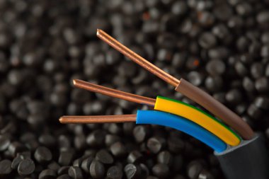 Renkli plastik polimer granül kablosu için