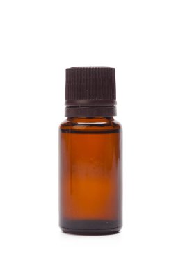 Tipik küçük Kozmetik şişe üzerinde beyaz izole