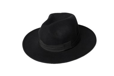 beyaz izole fedora şapka