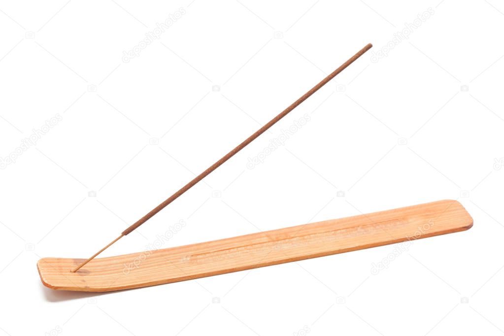incense on a white background