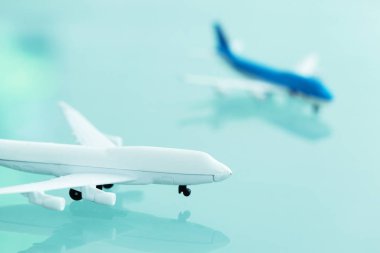 Arka plan, uçakta minyatür yakın çekim