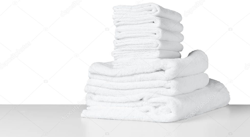 spa towels isolated on white background