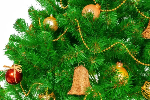 Vánoční Stromeček Ozdobami Detail — Stock fotografie