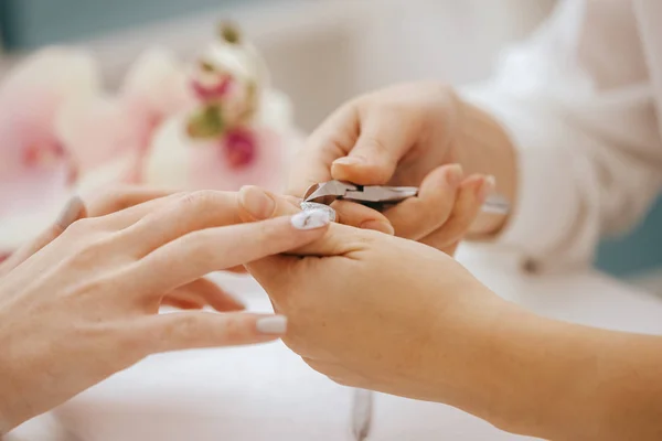 Manicure Manicure Vergrote Weergave — Stockfoto
