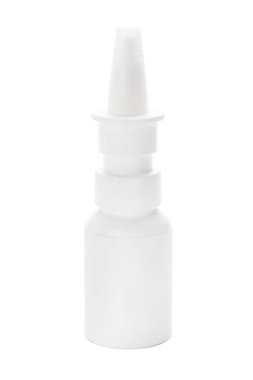 Beyaz izole sprey şişeyle