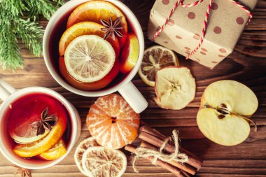 Noel mulled şarap, yakından görmek 