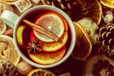 Noel mulled şarap, yakından görmek 