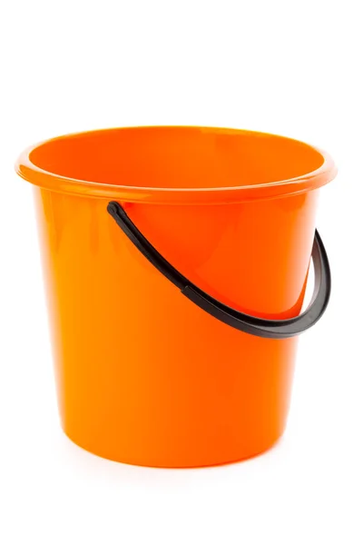 Empty Bucket Isolated White Background — Stock Photo, Image