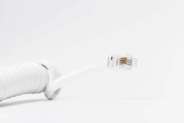 Cable Espiral Blanco — Foto de Stock