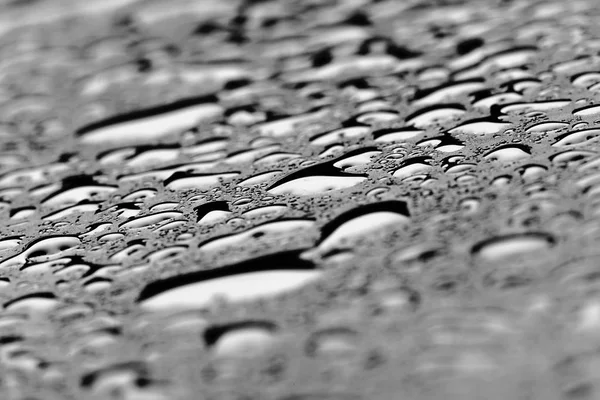 Gotas Água Respingo Chão Preto — Fotografia de Stock