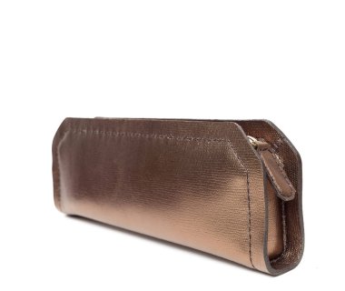 Deri kadın çanta üzerinde beyaz izole