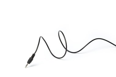 Beyaz arka plan üzerinde izole siyah aux tel