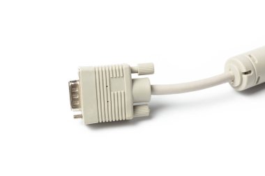 DVI tel izole üzerinde beyaz arka plan, yakın çekim 