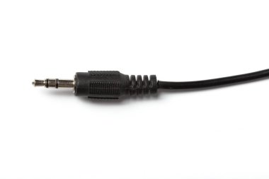 Beyaz arka plan üzerinde izole siyah aux tel