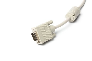 DVI tel izole üzerinde beyaz arka plan, yakın çekim 