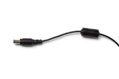 Ac adaptörü kablo beyaz arka plan üzerinde izole