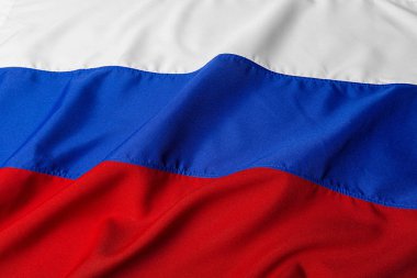 Rusya'nın dalgalı bayrağı görünümü kapatın