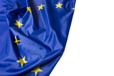 Avrupa Birliği'nin dalgalı bayrağı görünümü kapatın