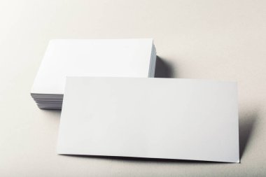 boş iş kartları açık renkli, yakın çekim 