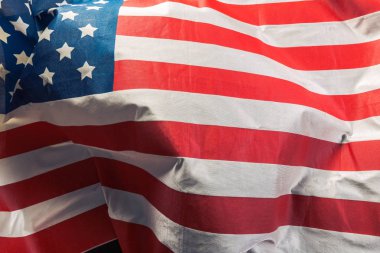Parlak karıştırdı Amerikan bayrağı closeup