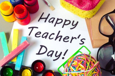 Öğretmen gün tatil, kopya alanı için öğeleri