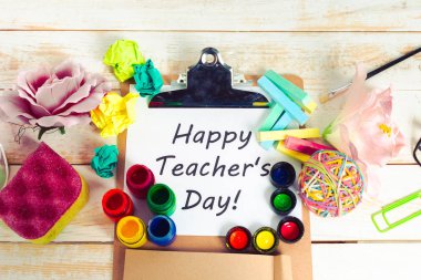 Öğretmen gün tatil, kopya alanı için öğeleri