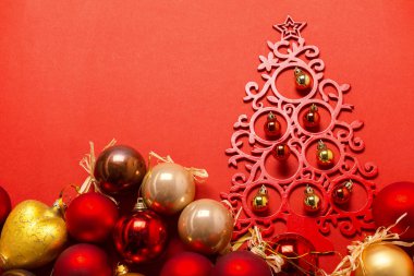 Tatil dekorasyon ile Noel ve yeni yıl kompozisyon