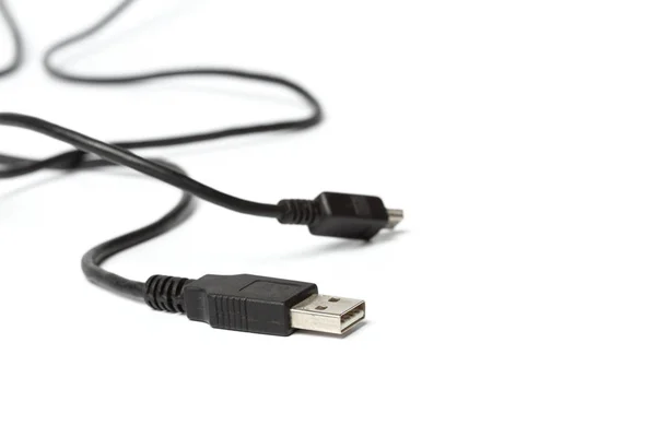 Usb Cable Plug Isolated White Background Close — Stock Photo, Image