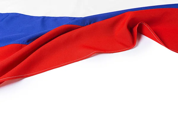 ロシアの波状の旗のクローズ アップ表示 — ストック写真