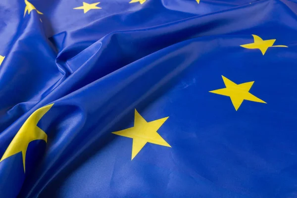 Закрытый Вид Восковой Флаг Европейского Союза — стоковое фото