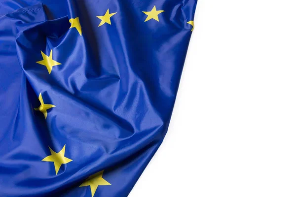 Close View Wavy Flag European Union — Stock Photo, Image