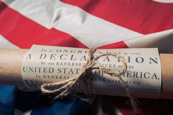 United States Declaration Independence Betsy Ross Flag — Stock Photo, Image